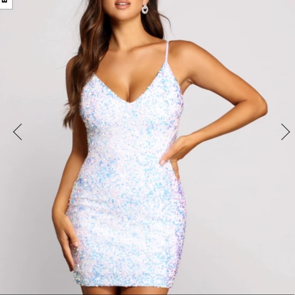 KATHY IRIDESCENT SEQUIN MINI DRESS